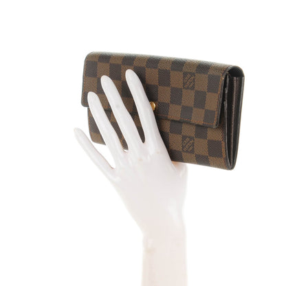 Louis Vuitton Damier Ebene Sarah Wallet 2 of 10