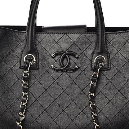 Chanel Calfskin Stitched Shopping Tote Black 11 of 11