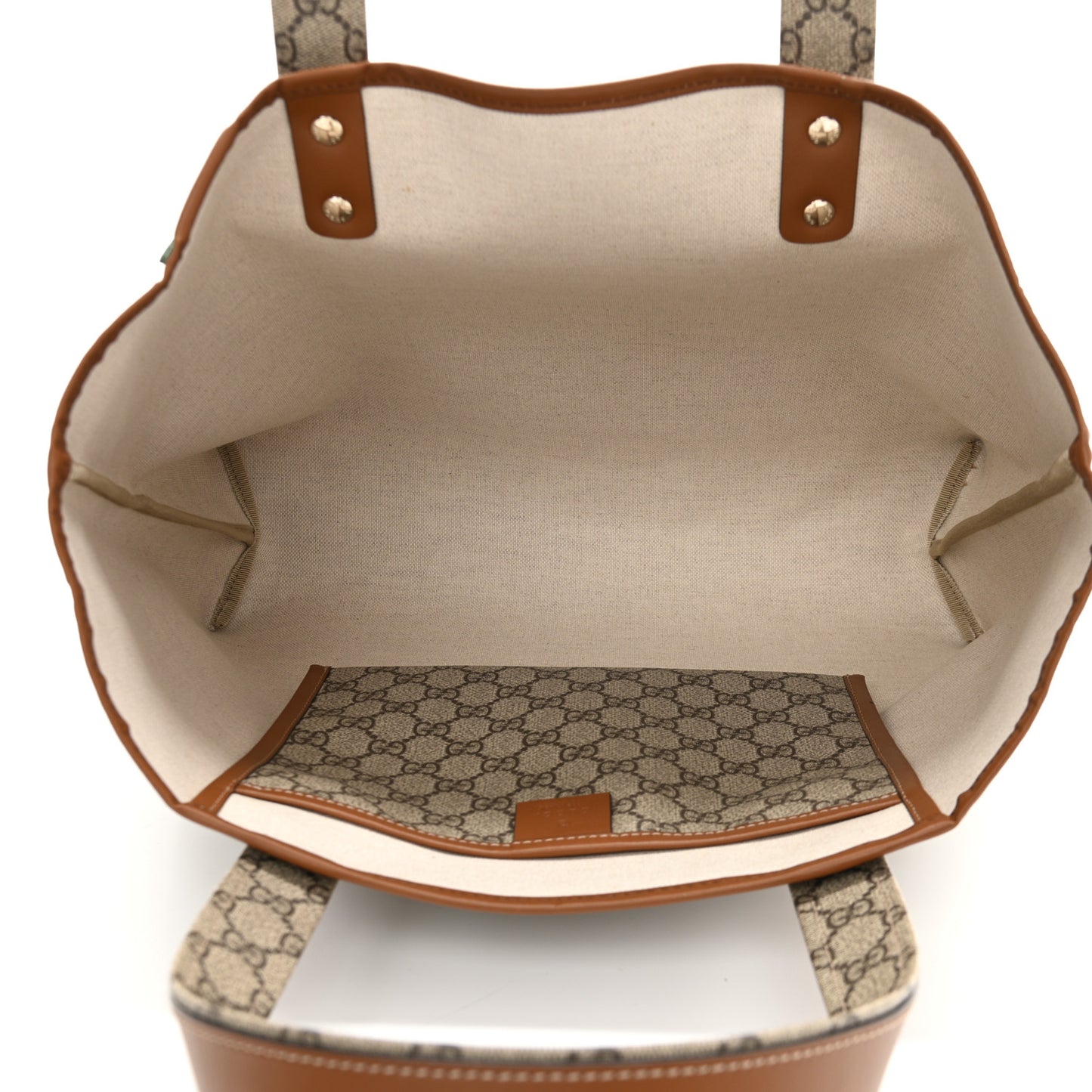 GG Plus Monogram Medium Signature Web Loop Tote Brown