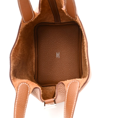 Hermes Taurillon Clemence Picotin Lock 18 PM Gold 5 of 11
