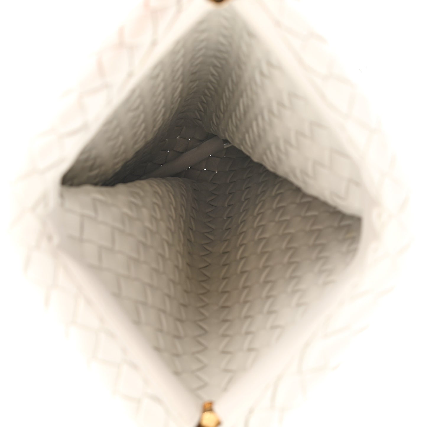 Nappa Intrecciato Crisscross Clutch Chalk