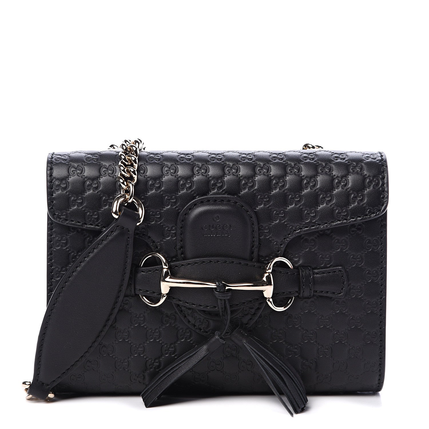 Gucci Microguccissima Mini Emily Shoulder Bag Black 1 of 10
