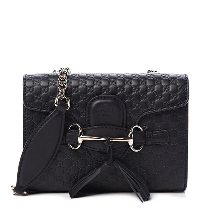 Gucci Microguccissima Mini Emily Shoulder Bag Black 1 of 10