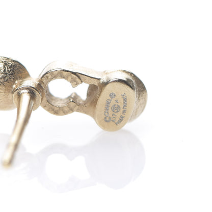 Chanel Pearl Coco Earrings Gold 4 of 5