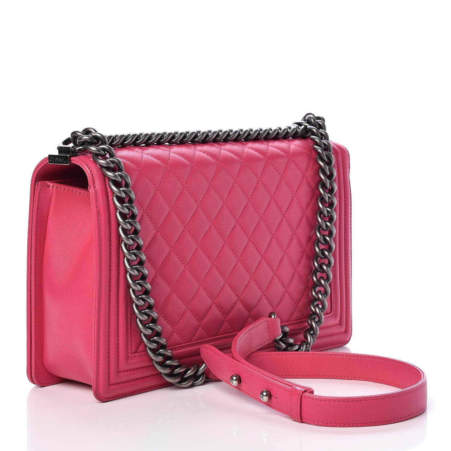 Chanel Lambskin Quilted New Medium Boy Flap Pink 3 of 19