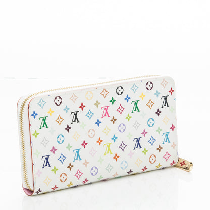 Louis Vuitton Monogram Multicolor Zippy Wallet White Litchi 3 of 7