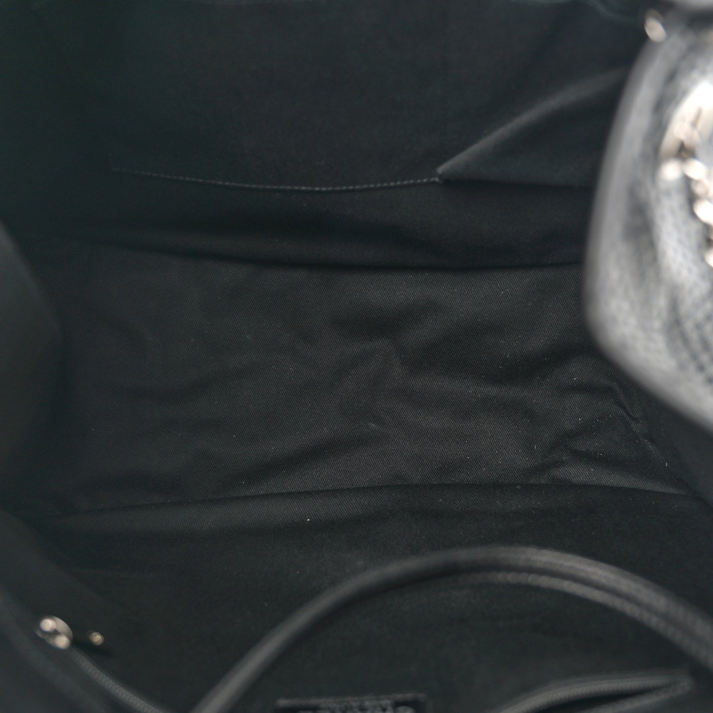 Calfskin Perforated Up In The Air Tote Black