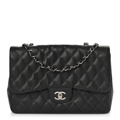 Chanel Caviar Quilted Jumbo Single Flap Black 1 of 13