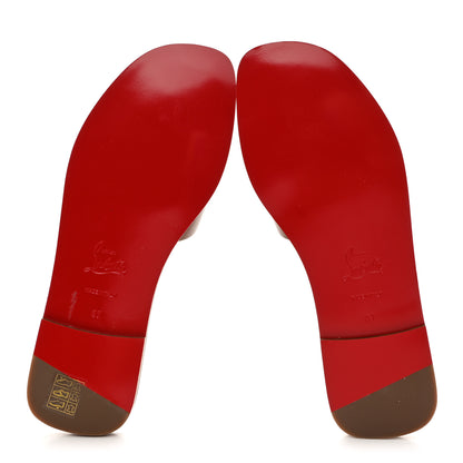 Christian Louboutin Calfskin Mule Flat Slides 37 Cuoio 5 of 9