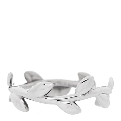 Tiffany Sterling Silver Paloma Picasso Narrow Olive Leaf Band Ring 49 5 1 of 4