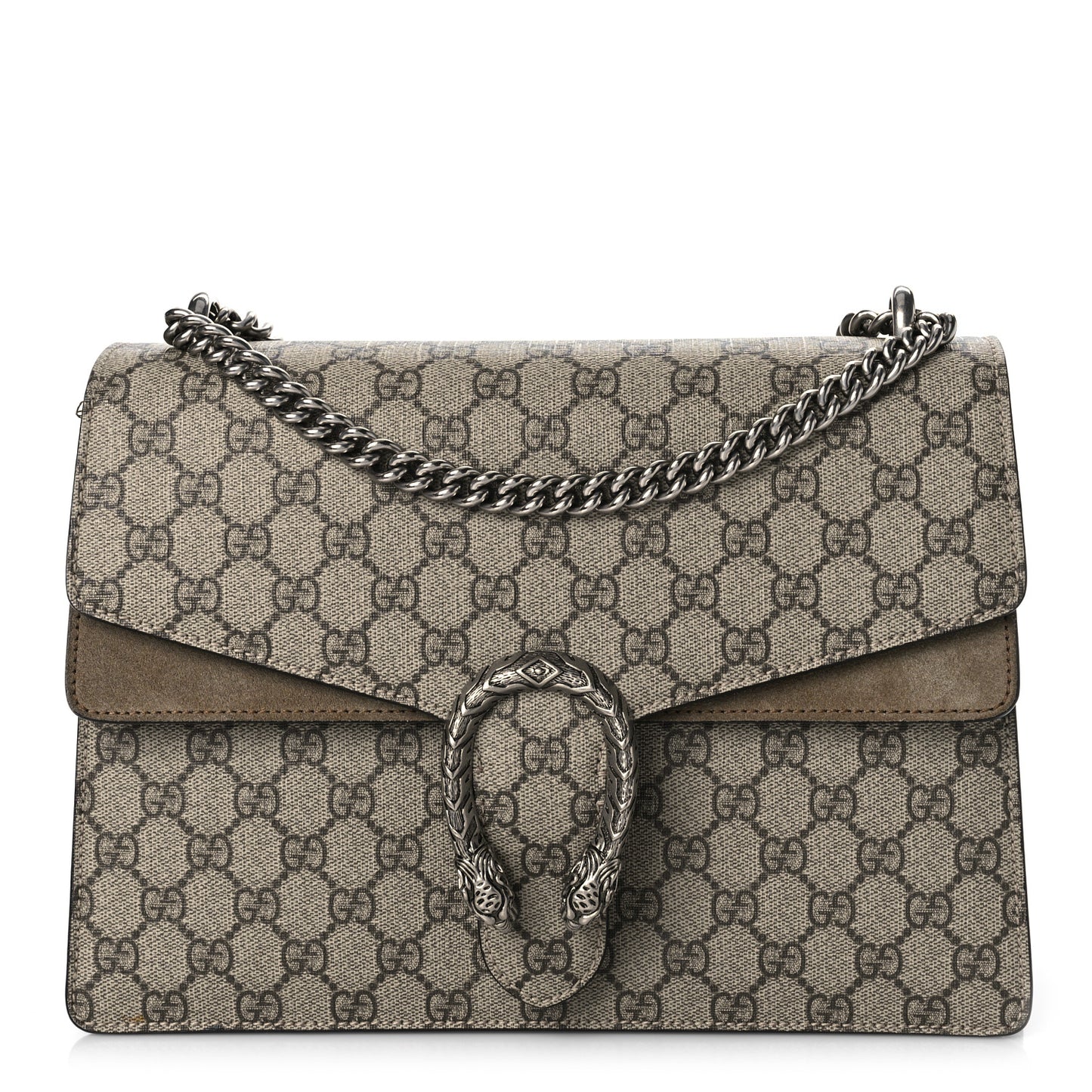 GG Supreme Monogram Medium Dionysus Shoulder Bag Taupe