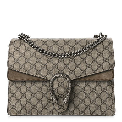 Gucci GG Supreme Monogram Medium Dionysus Shoulder Bag Taupe 1 of 13