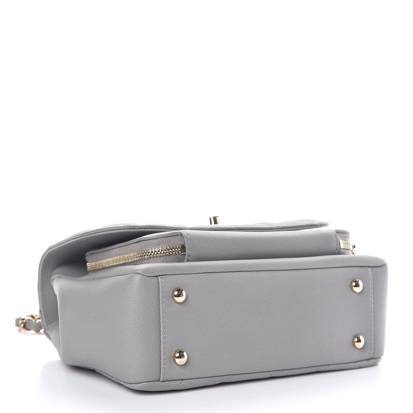 Caviar Quilted Medium Business Affinity Flap Grey