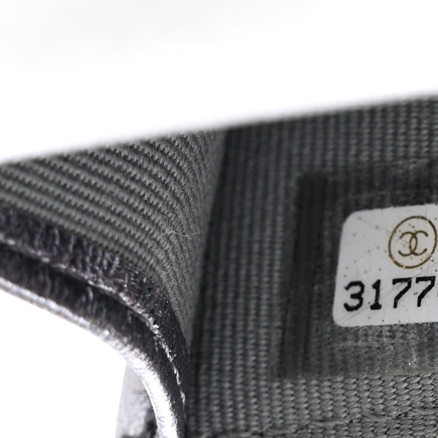 Gradient Metallic Lambskin Quilted Flap Chain Belt Bag Silver Purple