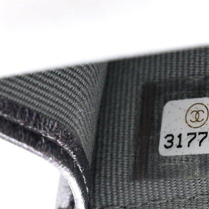 Chanel Gradient Metallic Lambskin Quilted Flap Chain Belt Bag Silver Purple 8 of 8