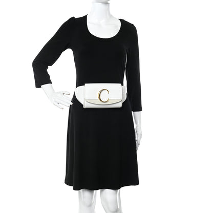 Chloe Calfskin Suede C Belt Bag Brilliant White 2 of 10