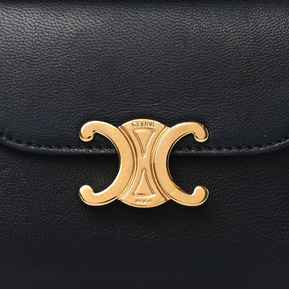 Celine Shiny Smooth Lambskin Small Triomphe Wallet Black 8 of 9