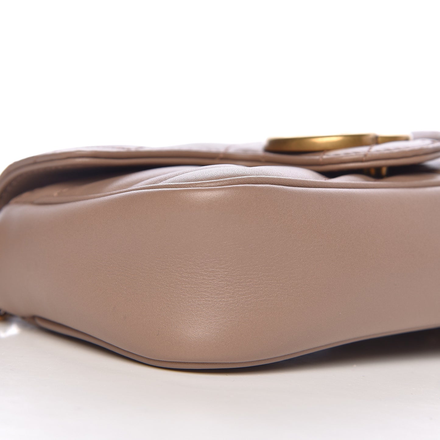 Calfskin Matelasse Super Mini GG Marmont Shoulder Bag Porcelain Rose