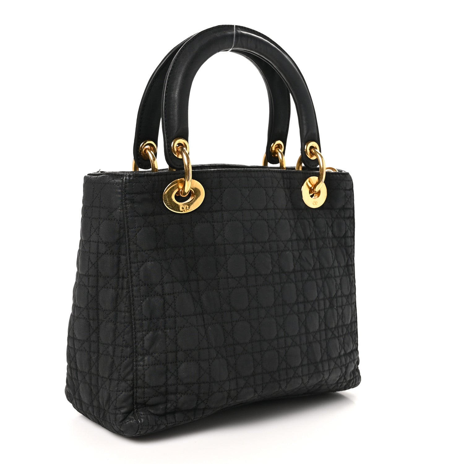 Christian Dior Nylon Cannage Medium Lady Dior Black 3 of 12