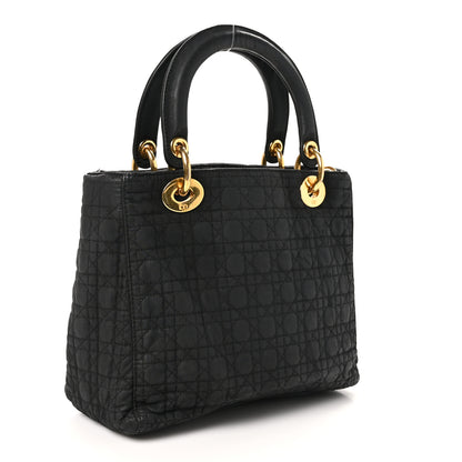 Christian Dior Nylon Cannage Medium Lady Dior Black 3 of 12