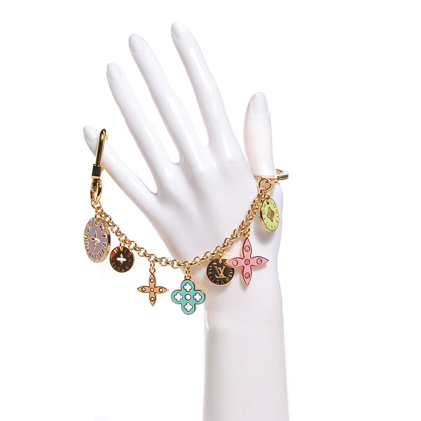 Enamel Looping Chain Key Ring Multicolor