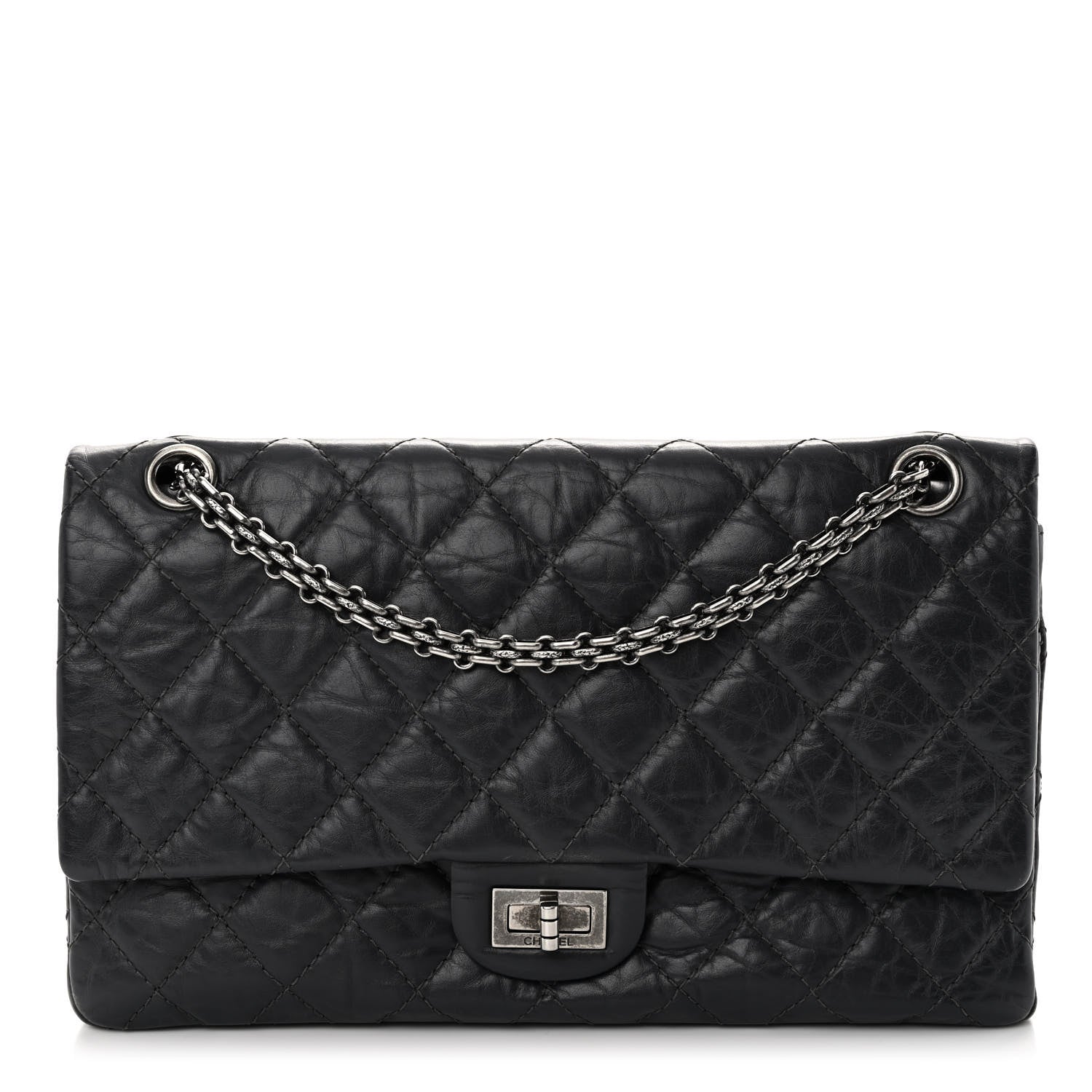Chanel Aged Calfskin Quilted 2.55 Reissue 226 Flap Grey 1 of 11