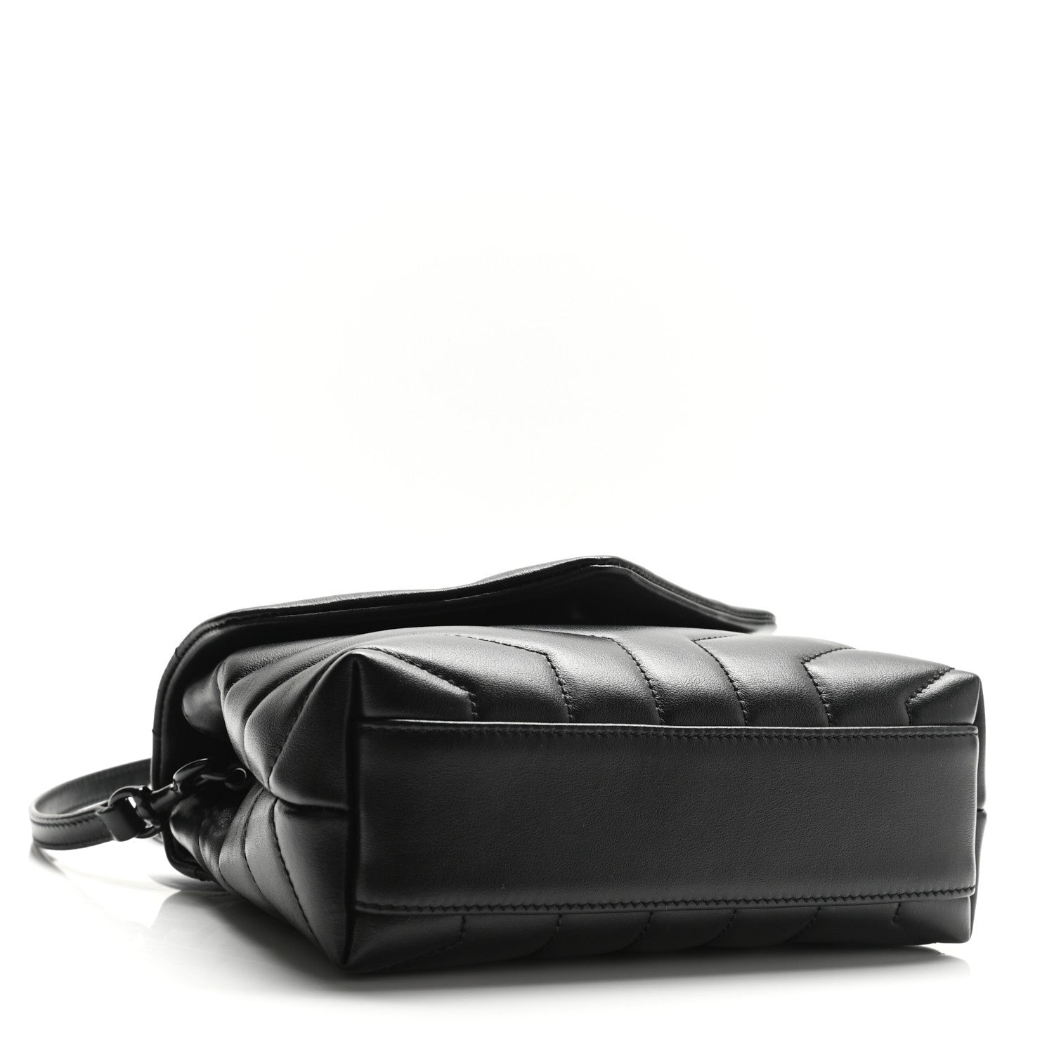Saint Laurent Calfskin Y Quilted Monogram Toy Loulou Crossbody Bag Black 4 of 10