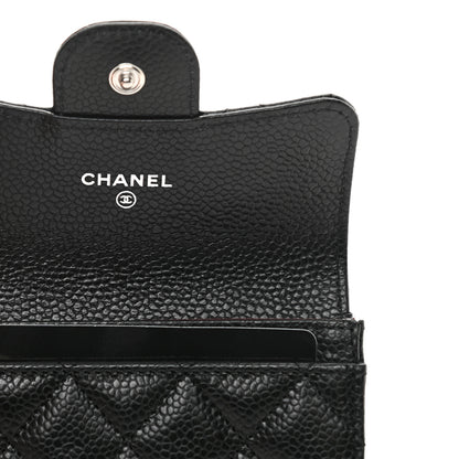 Chanel Caviar Quilted Flap Card Holder Wallet Black 6 of 9