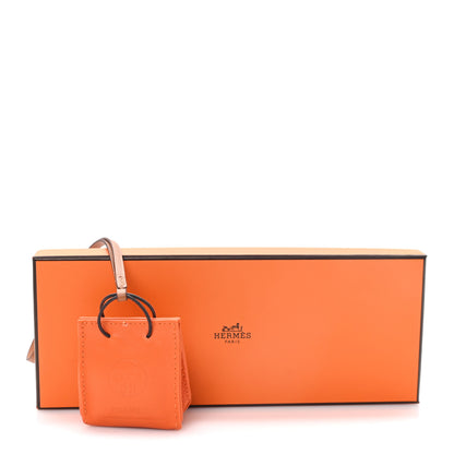 Hermes Milo Lambskin Swift Shopping Bag Charm Feu Gold 4 of 4