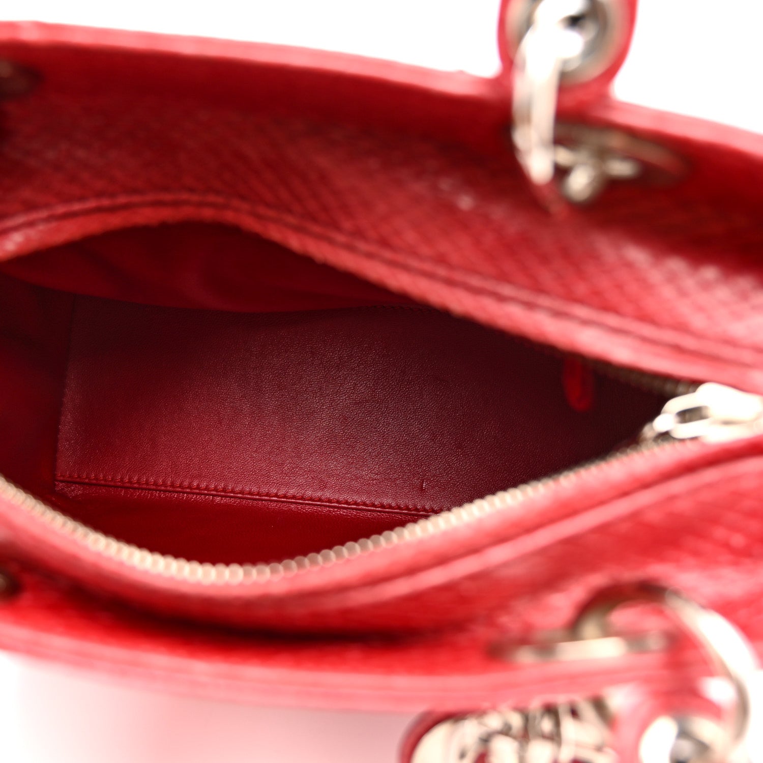 Christian Dior Snakeskin Medium Lady Dior Pink 5 of 15