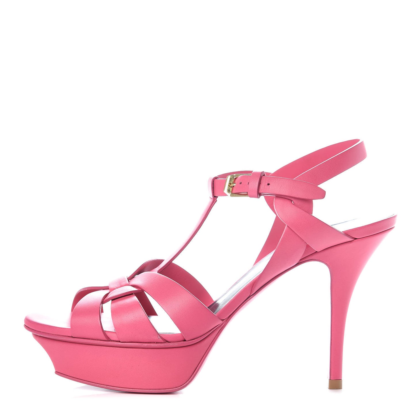Calfskin Tribute 75 Platform Sandals 37.5 Fuchsia