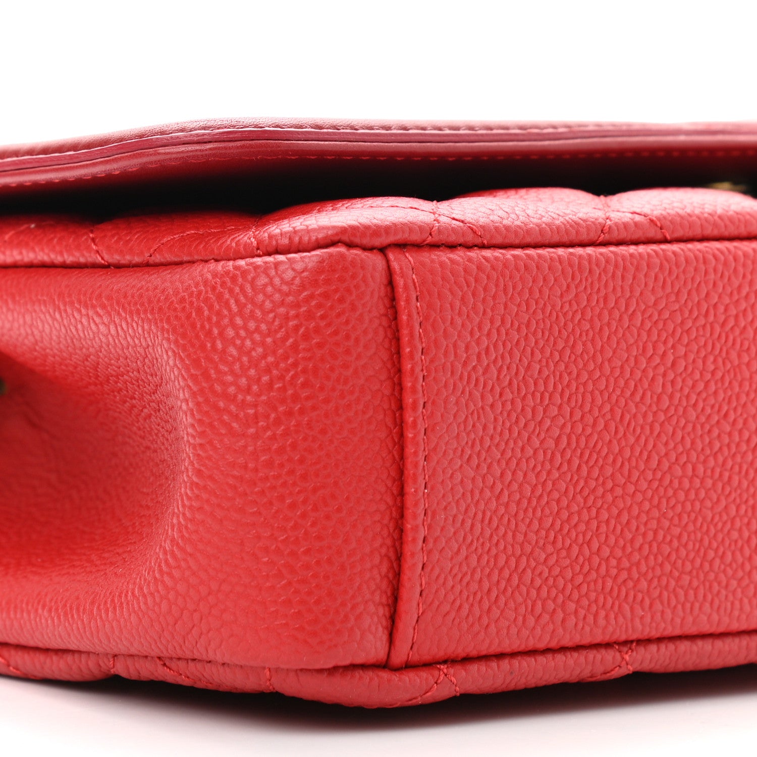 Chanel Caviar Quilted Medium CC Filigree Flap Red 9 of 12