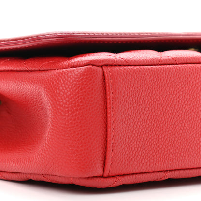 Chanel Caviar Quilted Medium CC Filigree Flap Red 9 of 12