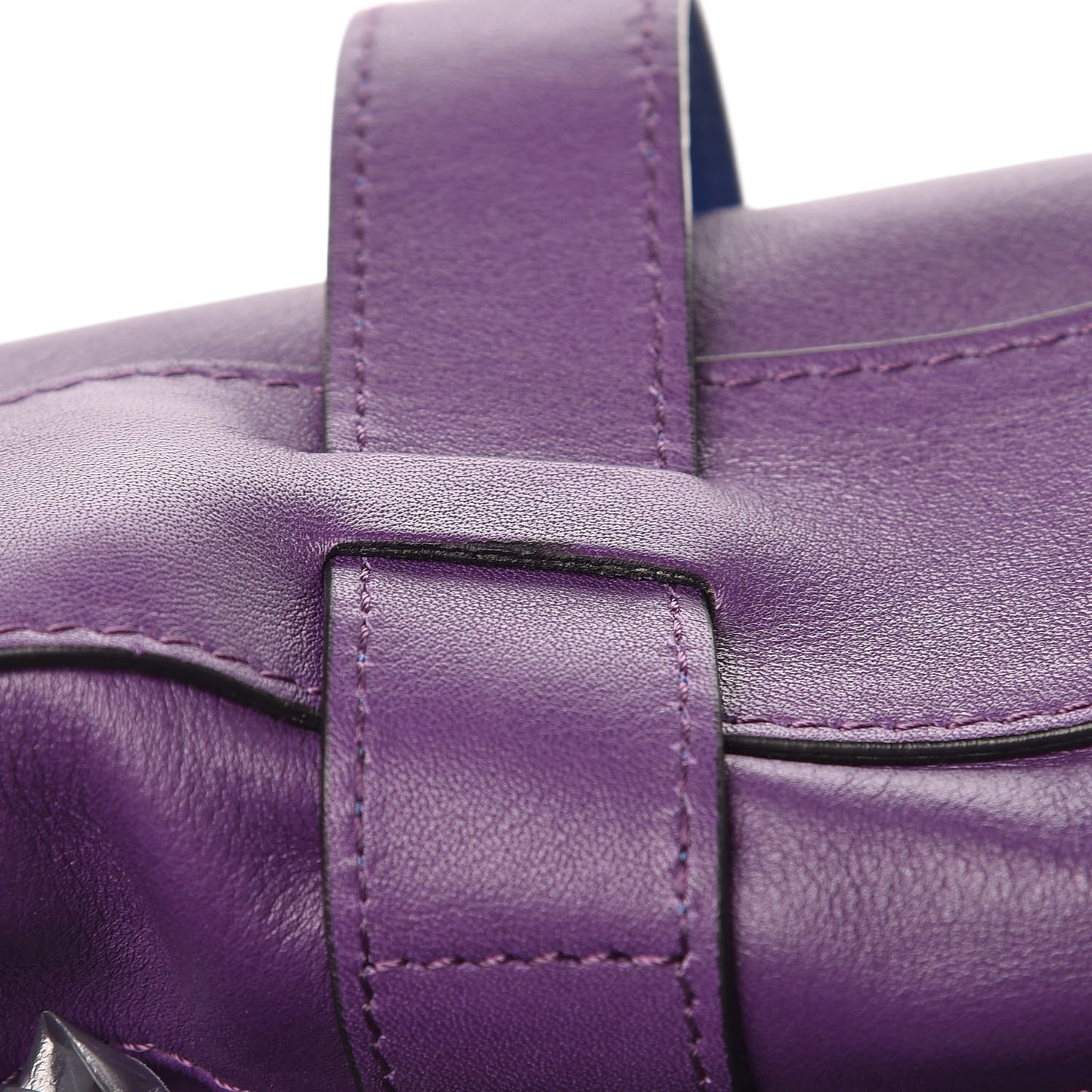 Calfskin Double Sided PS Courier Bag Royal Blue Veruca Salt