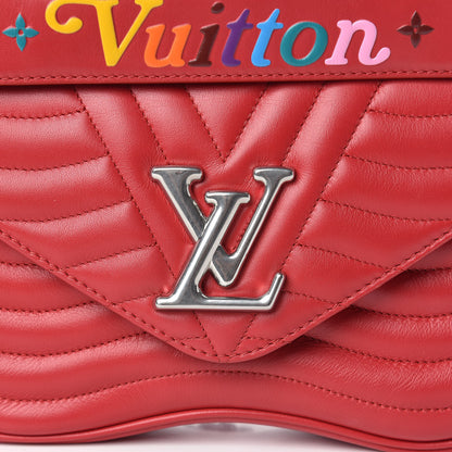 Louis Vuitton Calfskin New Wave Chain MM Ecarlate 10 of 10