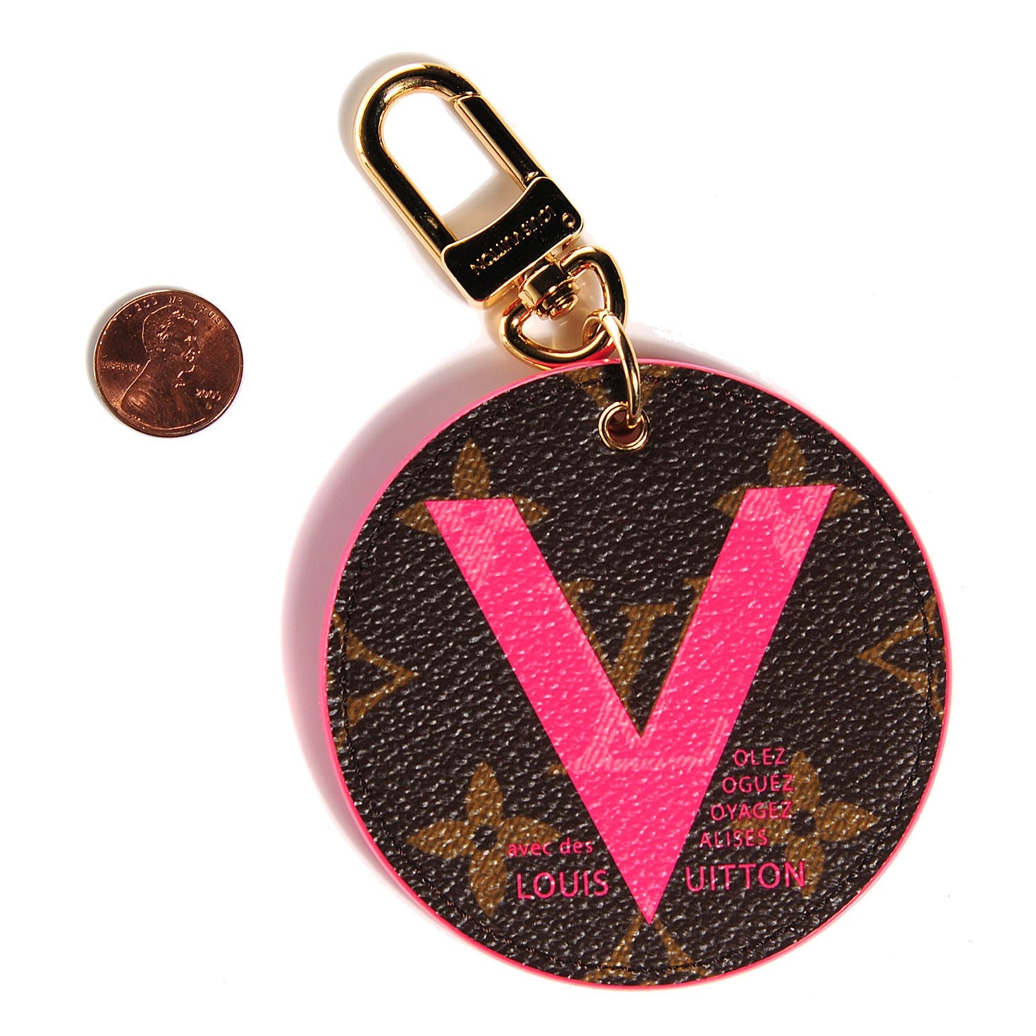 Louis Vuitton Monogram Illustre V Bag Charm Grenade 2 of 5