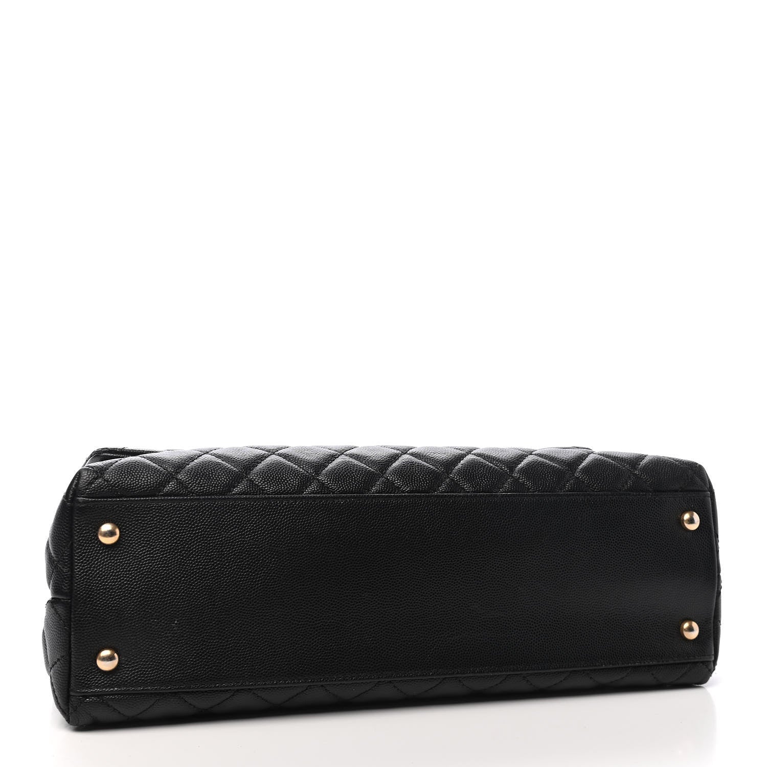 Chanel Caviar Lizard Quilted Medium Coco Handle Flap Black 4 of 9