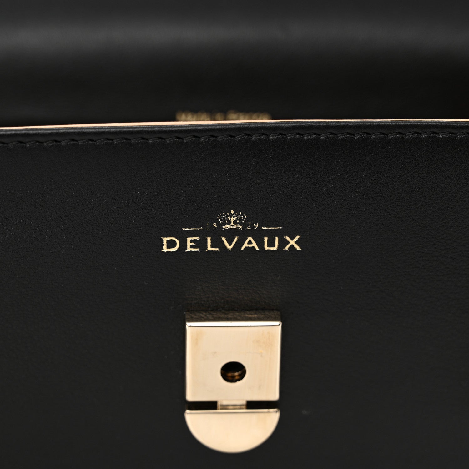 Delvaux Calfskin MM Tempete Satchel Black 7 of 11