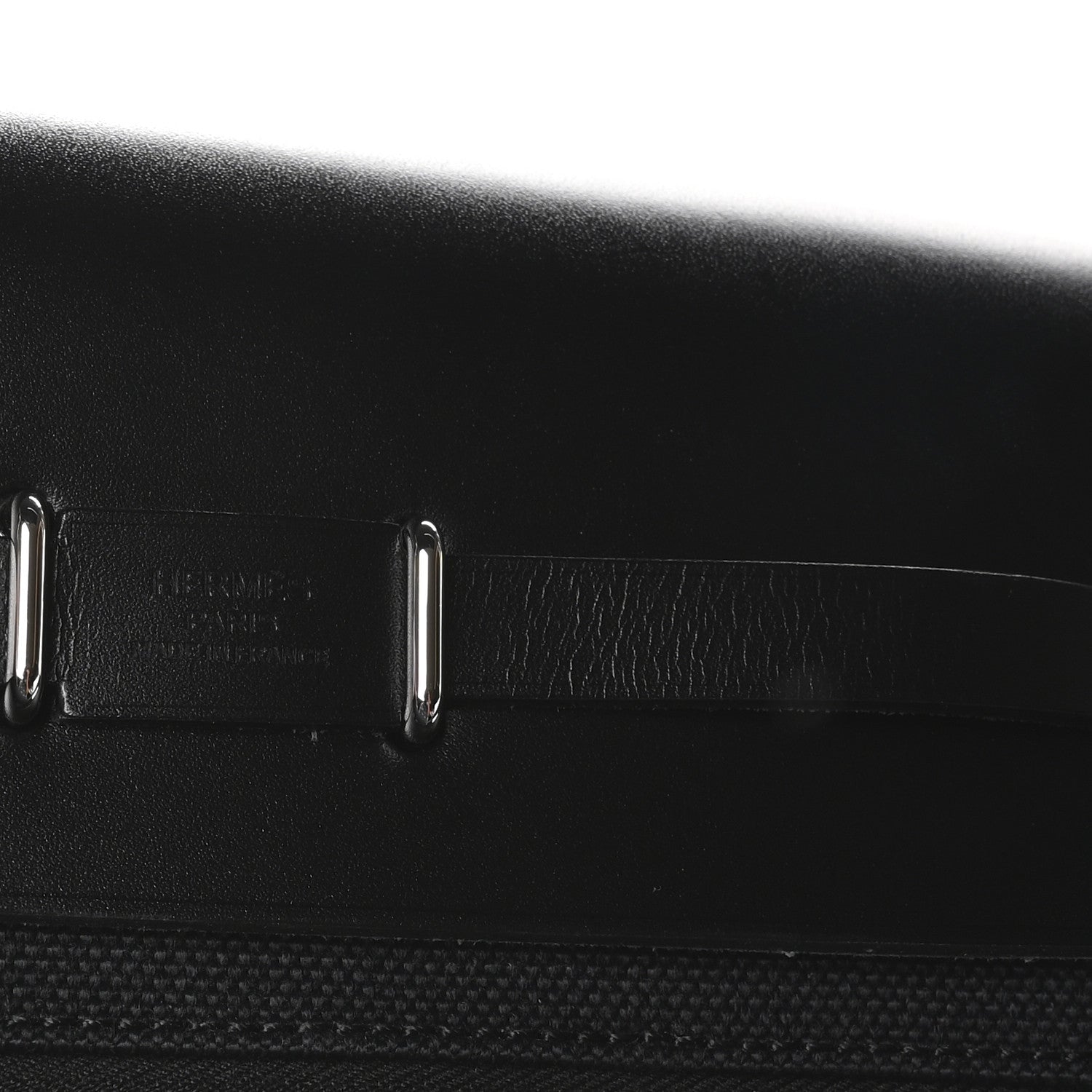 Hermes Military Toile Vache Hunter Herbag Zip Retourne 20 Black 6 of 11