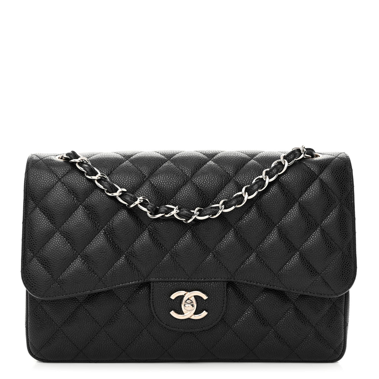Chanel Caviar Quilted Jumbo Double Flap Black 1 of 11
