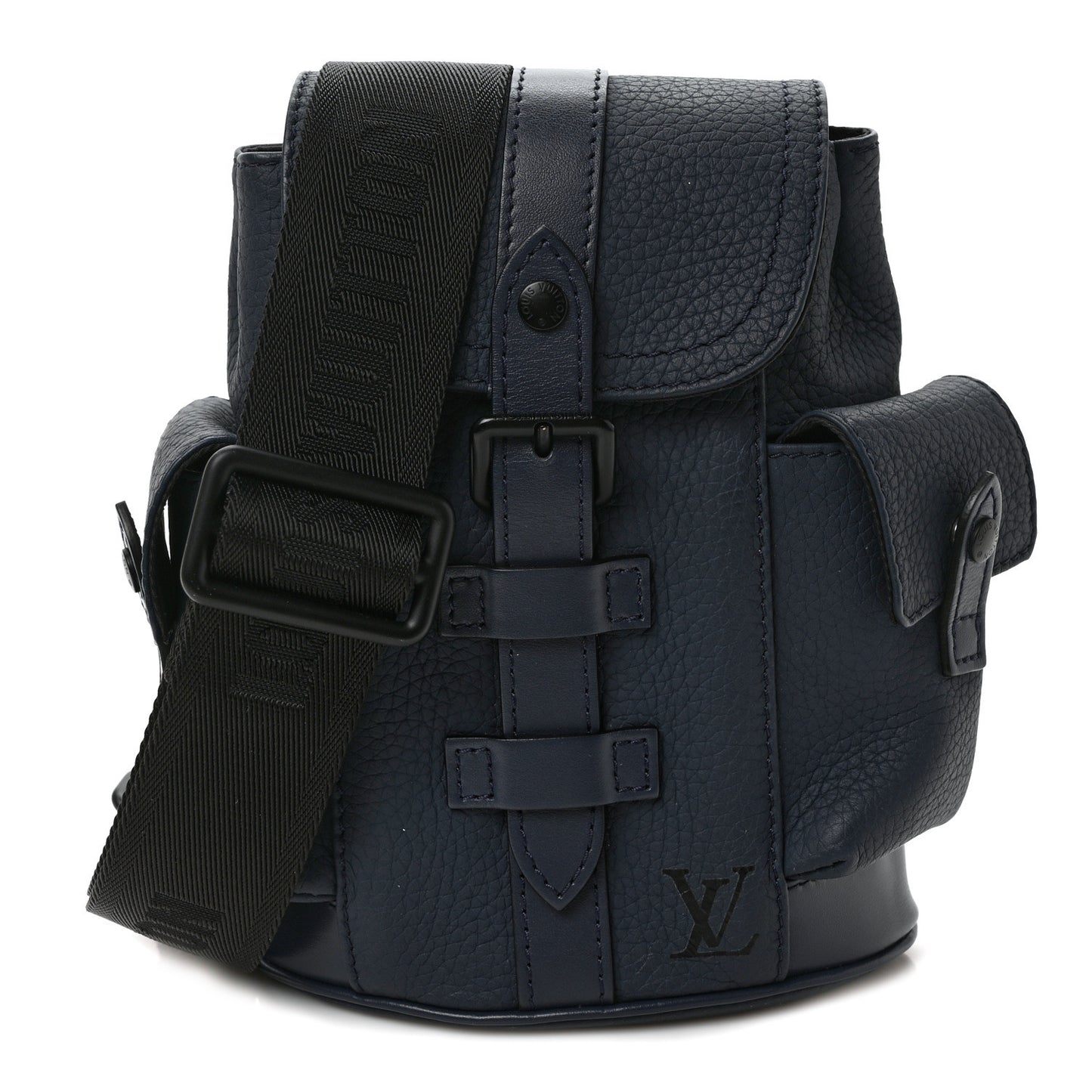 LOUIS VUITTON Taurillon Christopher XS Backpack Bleu Marine