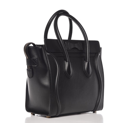 Celine Smooth Calfskin Micro Luggage Black 3 of 10