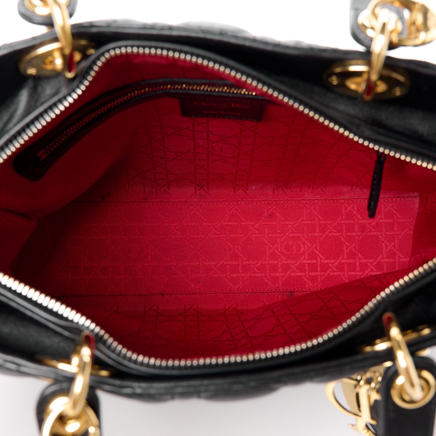 Christian Dior Lambskin Cannage Large Lady Dior Black 5 of 14