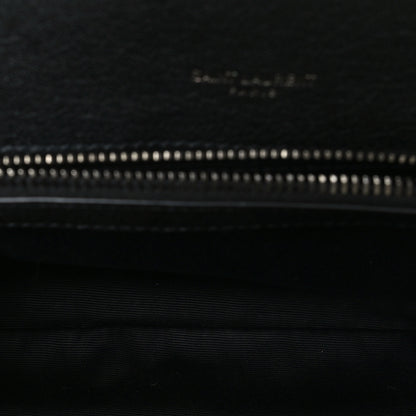 Saint Laurent Sheepskin Matelasse Chevron Monogram Medium College Bag Black 5 of 10