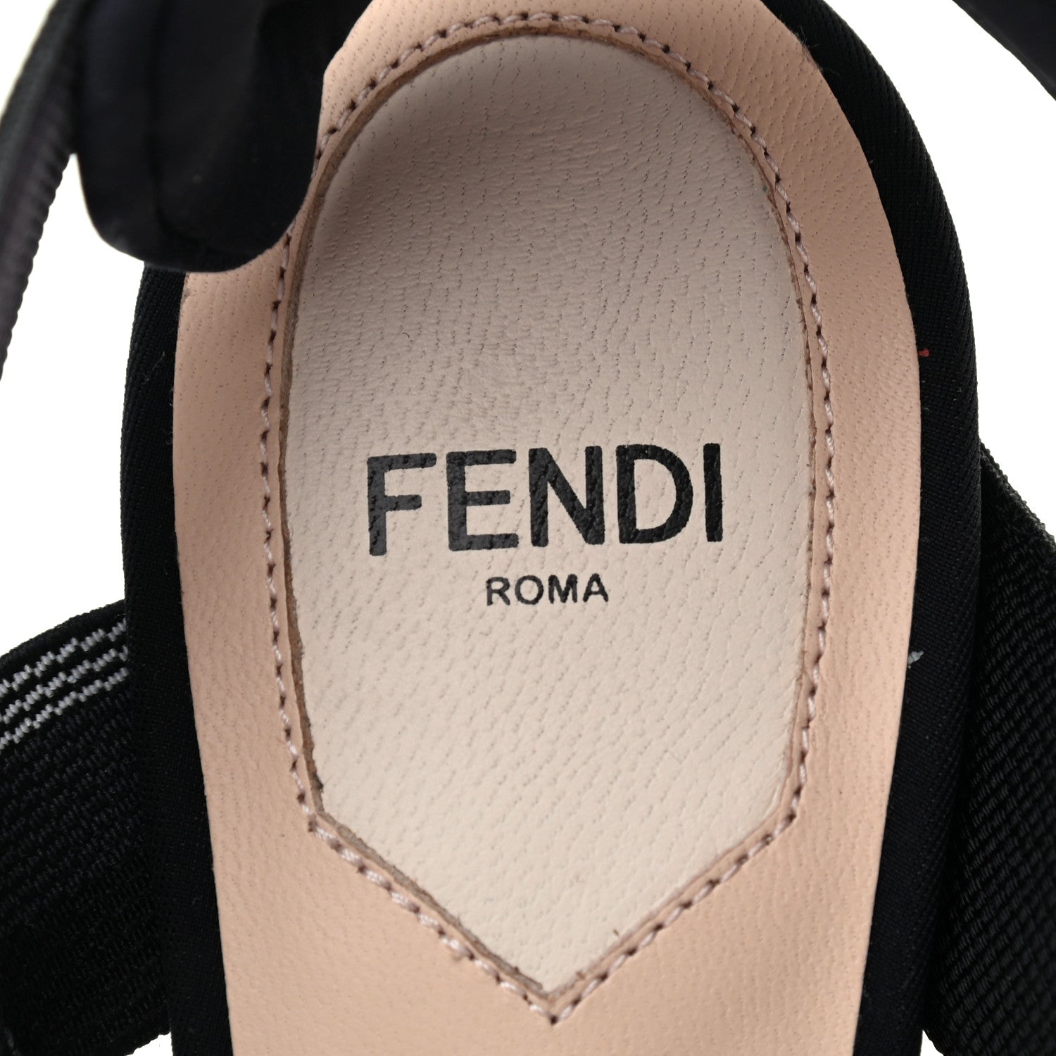 Fendi Technical Mesh Colibri 85mm Slingback Pumps 35 Black Asfalto 6 of 7