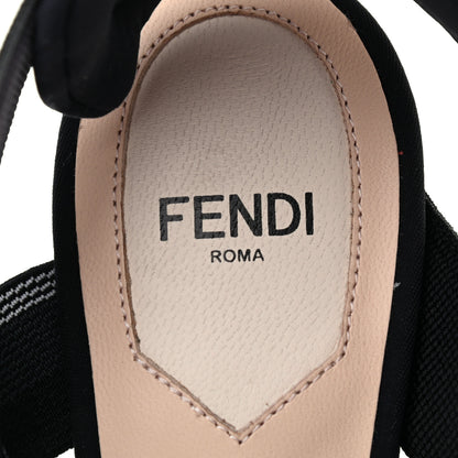 Fendi Technical Mesh Colibri 85mm Slingback Pumps 35 Black Asfalto 6 of 7