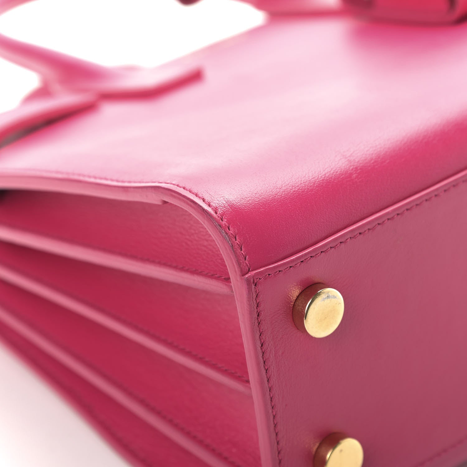 Saint Laurent Calfskin Nano Sac De Jour Lipstick Fuchsia 5 of 14