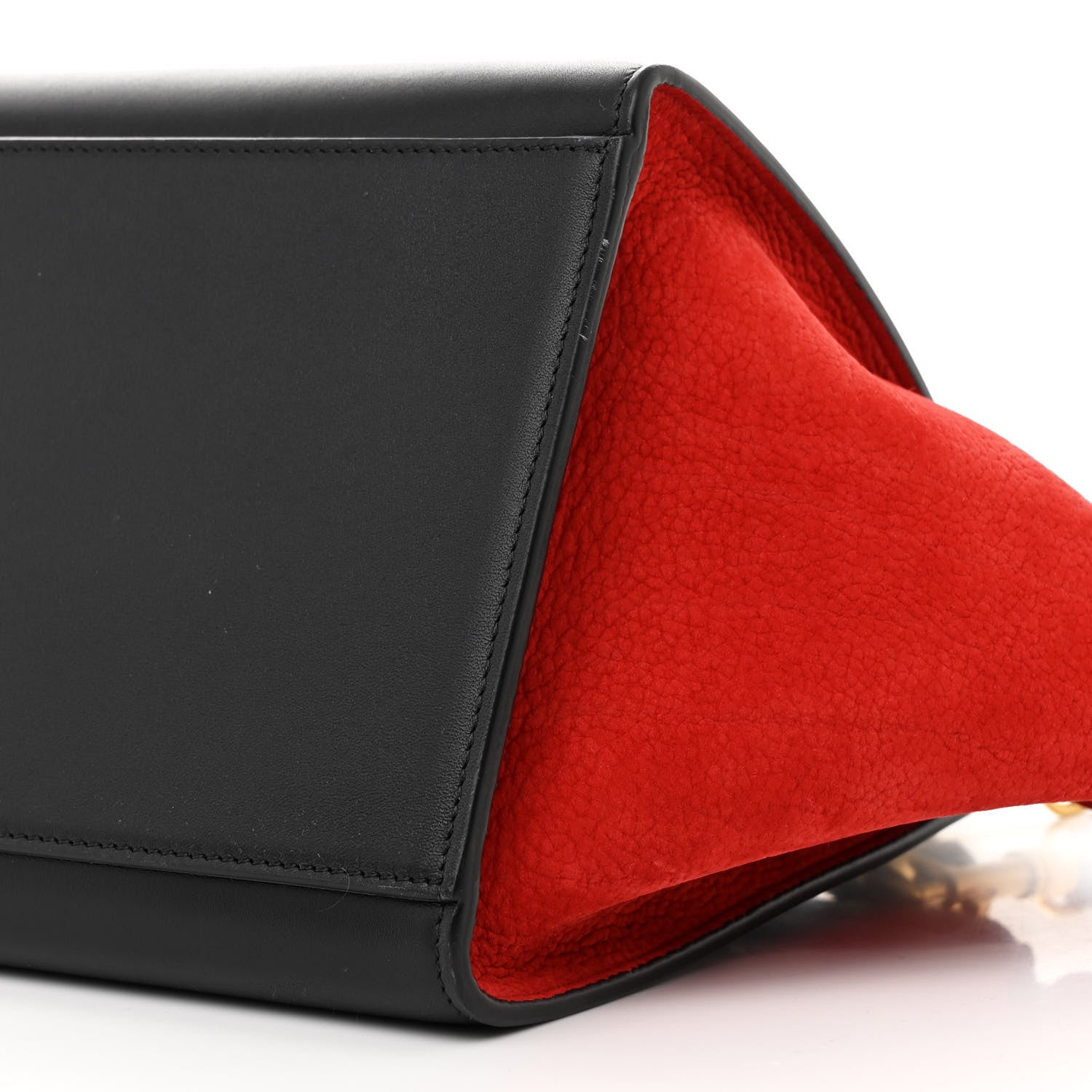 Celine Bullhide Calfskin Small Tri-Color Trapeze Carmin 9 of 10