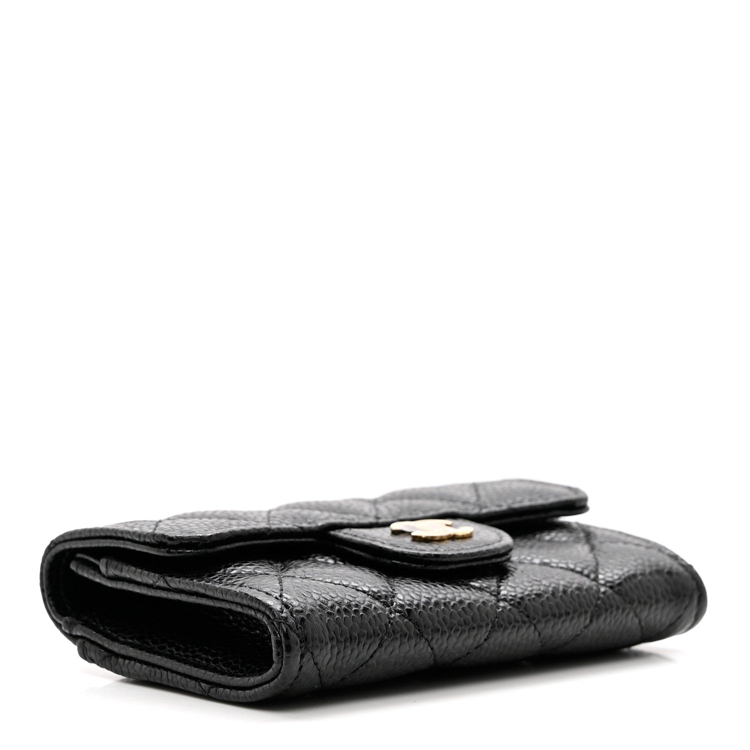Chanel Caviar Quilted Flap Card Holder Wallet Black 4 of 9