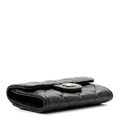 Chanel Caviar Quilted Flap Card Holder Wallet Black 4 of 9